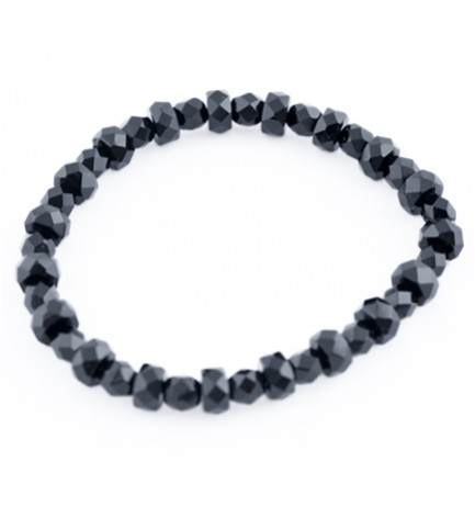 Black angles Czech glass bead bracelet